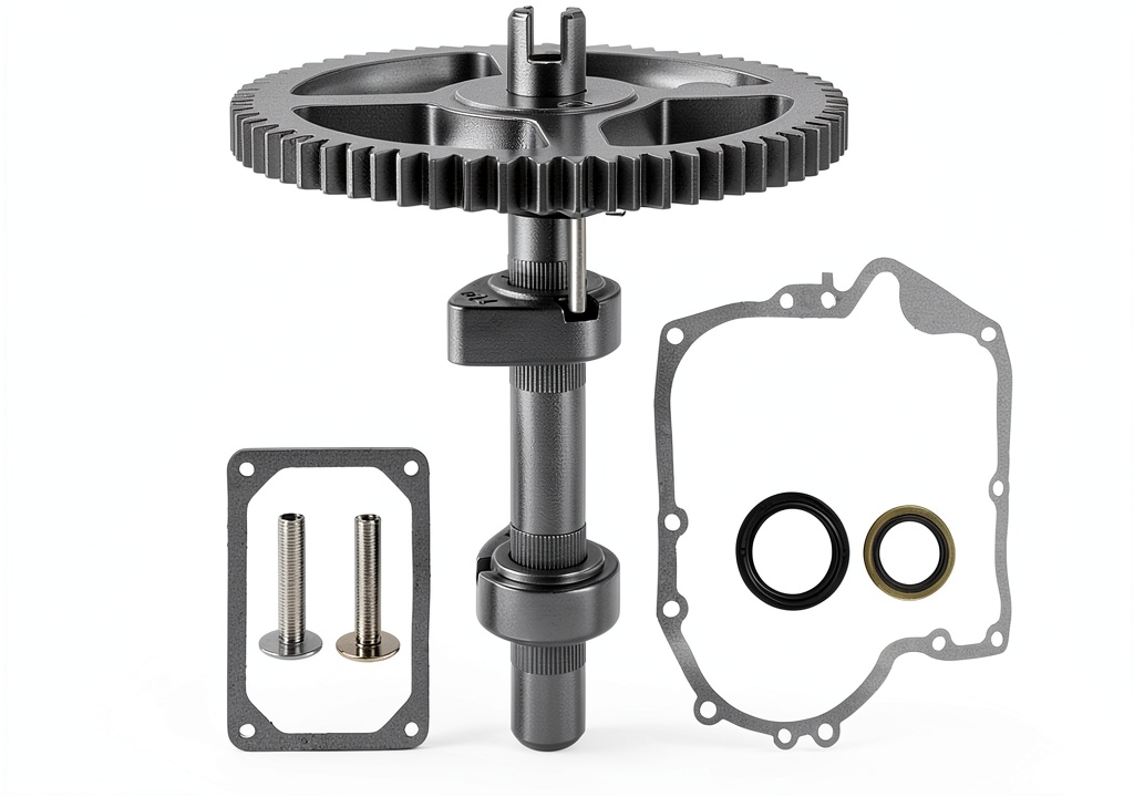 Carbhub camshaft kit components laid out on a workbench