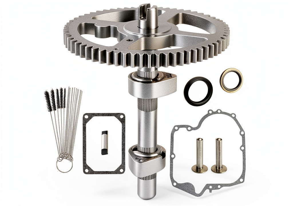 Installing TANG Camshaft Replacement for B&S 84005207 on a wooden workbench