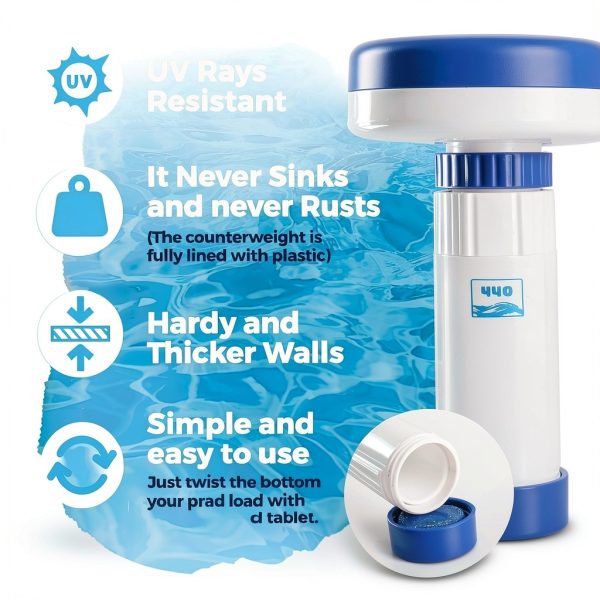 Mini Premium Floater Dispenser 440 for Spa & Pools 1-Inch Tablet Flow-5