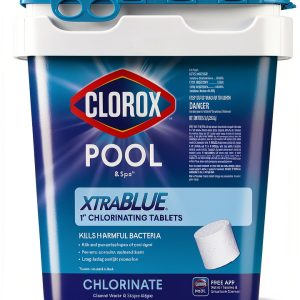 Clorox® Pool&Spa™ XtraBlue 1” Swimming Pool Chlorinating Tablets, Kills Bacteria & Stops Algae, Perfect for Small Pools (5 LB)-0