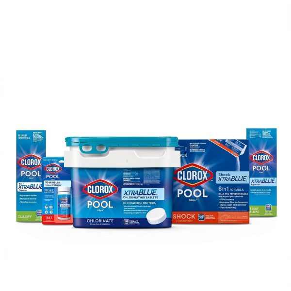 Clorox® Pool&Spa™ XtraBlue 1” Swimming Pool Chlorinating Tablets, Kills Bacteria & Stops Algae, Perfect for Small Pools (5 LB)-4