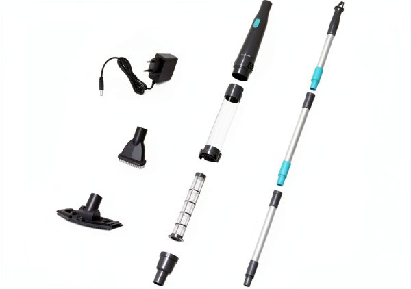 Handheld Spa Hot Tub Vacuum PoolMr Cordless 90min Dual Brush Black-7